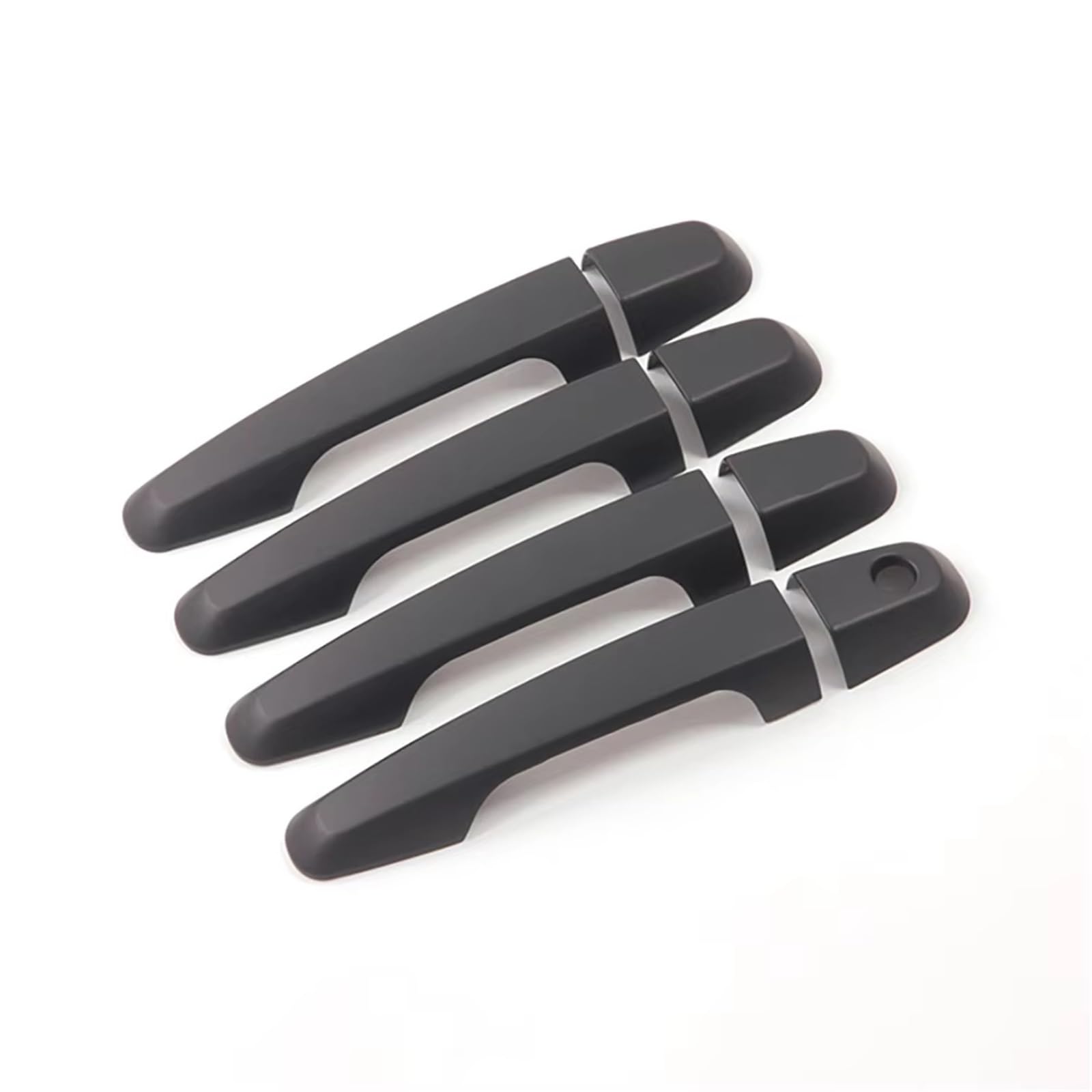 ZJYZYQ Car Sliding Outer Door Handle for Triton for L200 for ML for MN for MQ 2005-2017 Chrome Exterior Door Cover Trim Accessories(Black)