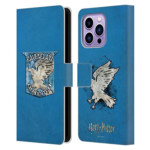 Image of Head Case Designs Officially Licensed Harry Potter Ravenclaw Quidditch Badge Prisoner Of Azkaban V Leather Wallet Case Compatible With Apple iPhone 14 Pro Max