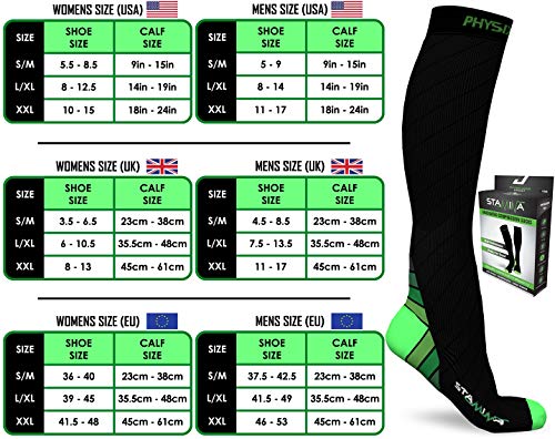 Image of Physix Gear Sport Compression Socks for Men & Women 20-30 mmHg - Athletic Fit (1 Pair)