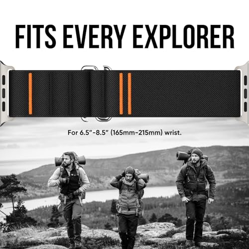 Image of Suitisbest Straps Compatible for Apple Watch Ultra 3 Strap 49 /46 /45 /44 /42 /41 /40 /38mm, Stretchy Nylon Sport Loop Strap with S-Hook for Apple Watch Ultra 3 /2 /1 SE3 Series 11 10 9 8 7 6 5 4【Band only】