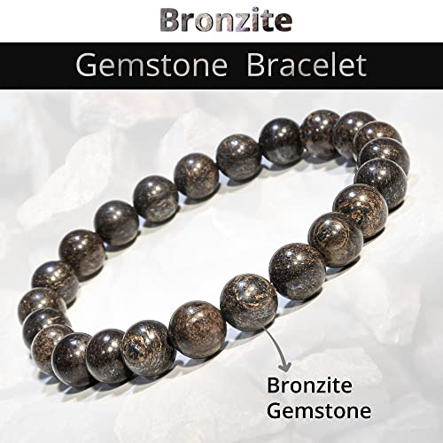 Image of ANAYA AGATE Healing Crystal Bracelet for Women and Men - 8mm Round Beaded Bracelet for Men and Women - Unisex Stretchy Gemstone Bracelet for Healing and Protection