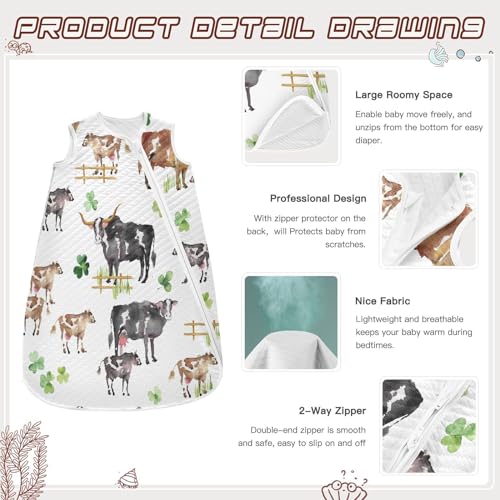 Image of vvfelixl Bright Funny Dinosaurs Baby Sleeping Bag Sleep Sack,Baby Wearable Blanket Sleep Suit for 0-6 Months