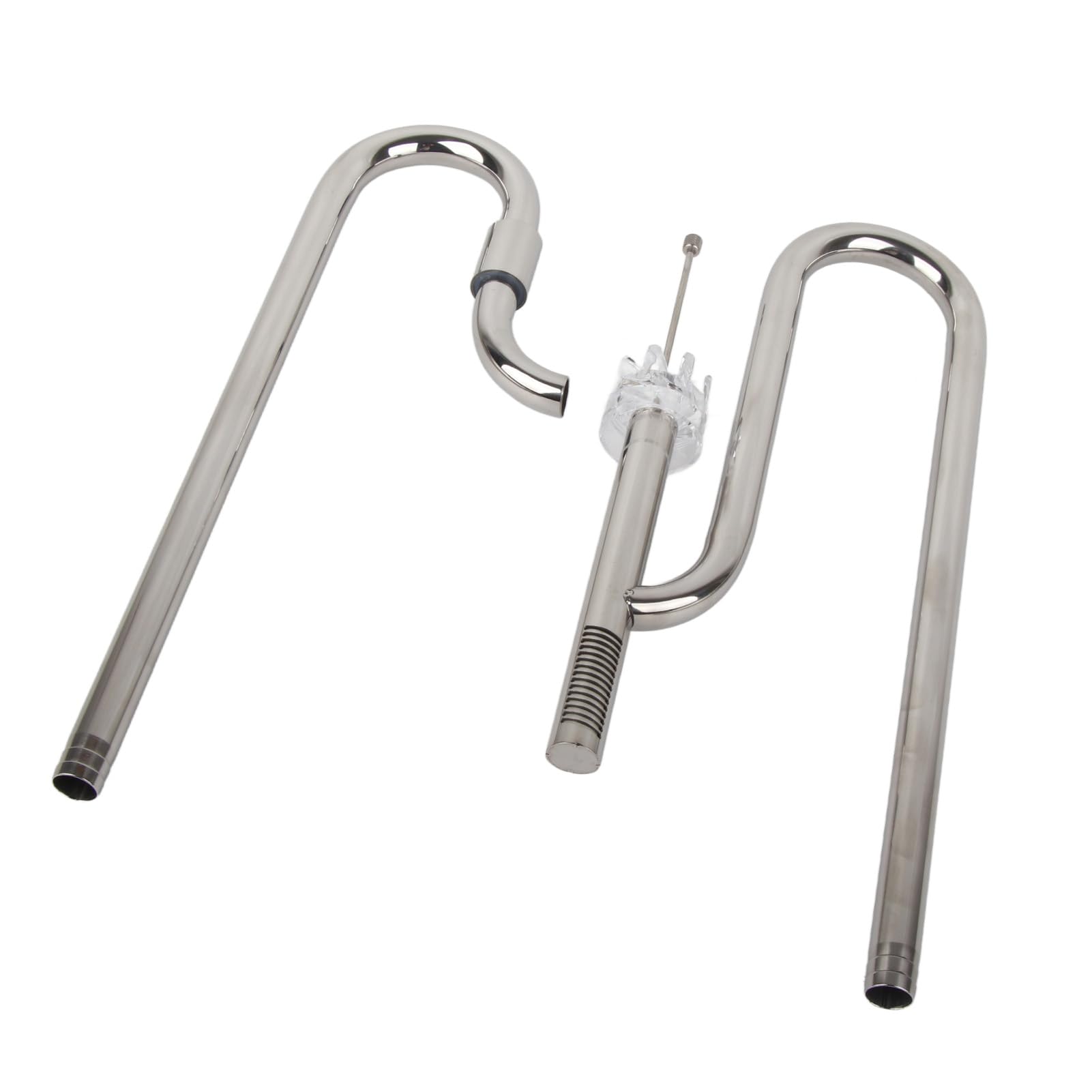 Acouto Metal Lily Pipe Tubo de Salida de Entrada de Metal para Acuario Inoxidable, Acero Inoxidable 304, Control de Flujo Ajustable, Diseño Elegante para Peceras y Acuarios (16 mm/0,63 Pulgadas)