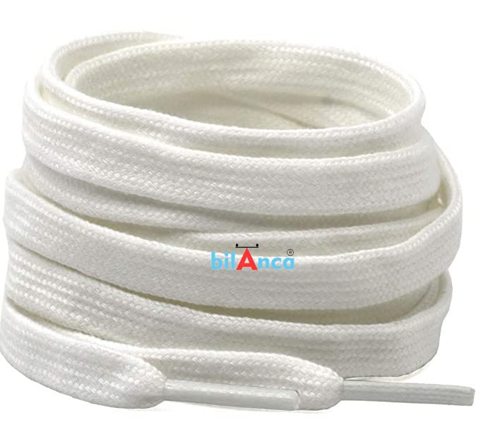 Image of 2 PAIRS Flat Shoe laces 48 Inches Wide Shoelaces for Athletic Running Sneakers Sports Shoes Boot Laces Strings (2 Pairs)