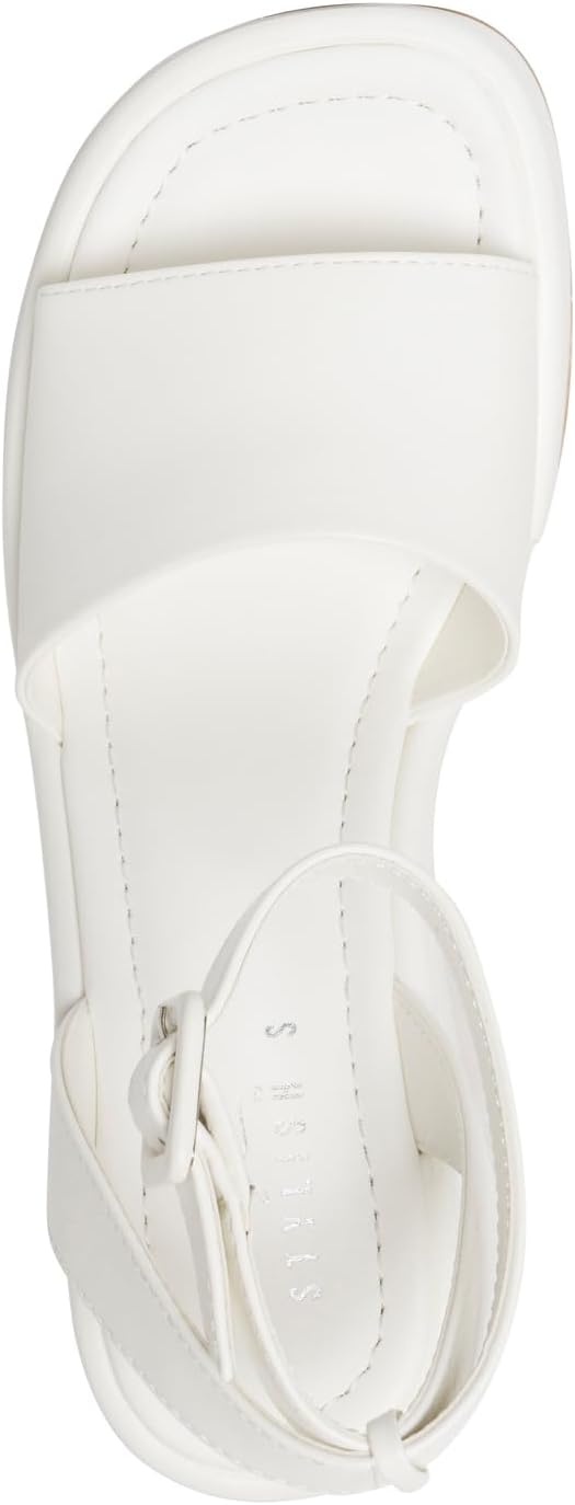 STYLISH S FOCA ~ Womens Platform Wedge Sandals Open Toe Ankle Strap Buckle High Platform Dress Sandals