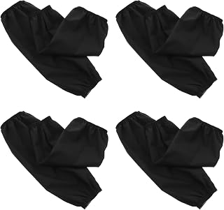 4 Pair Waterproof Oil- proof Over- sleeves Black Kitchen Arm Sleeves Protectors Reusable Oversleeves for Housework Kitchen Cleaning Work