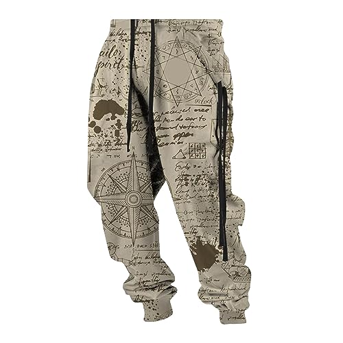 KONG JIMFAN Wanderhose Herren Outdoor Laufhose Fit Herren Sporthose Kletterhose Herren Lässige Hose Herren Jogginghose Herren Komfortable Und Warme Jogginghose Herbst Trachtenhose(Mehrfarbig,3XL)