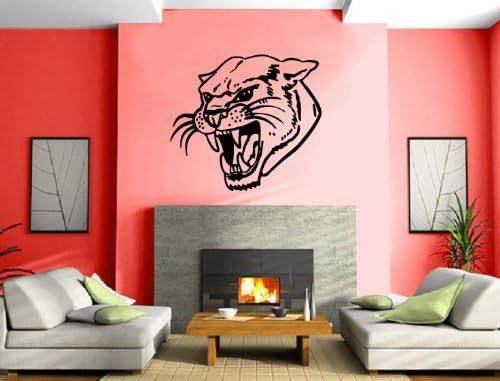Panther Head Roar Asian Wood Hunt Tribal Decor Wall Mural Vinyl Art Sticker p406