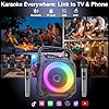 [Newest] Karaoke Machine with 2 Wireless Microphones: Karaoke Speaker Microphones for Adults Kids - Portable Bluetooth Speaker for TV Phone Tablet - Karaoke Gift for Party Outdoor PA Power-Amplifiers #5