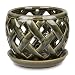 Pennington Lattice Design Pot and Saucer Set for Orchids 6-inch (Bronze)