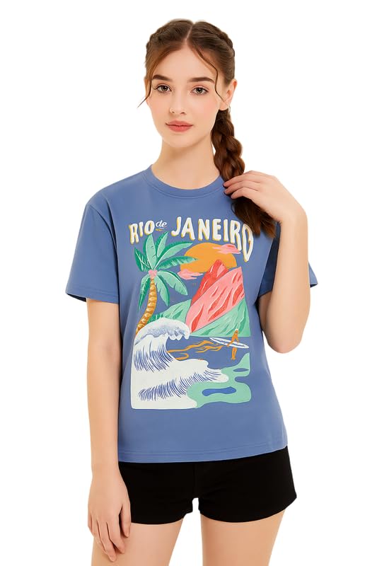 Image of THE DRY STATE Women Half Sleeves Cotton Tshirt