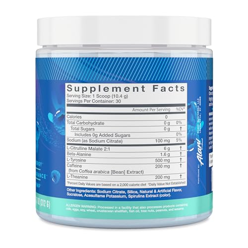 Alani Nu Pre Workout Powder BREEZEBERRY, Amino Energy Boost, Endurance Supplement, Sugar Free, 200mg Caffeine, L-Theanine, Beta-Alanine, L-Citrulline, 30 Servings - Image 3