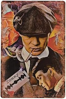Karmour Accessories Peaky Blinders Themed Vintage Metal Tin Signs - Retro Poster Style for Man Caves, Bedrooms, Offices, Bars & More. (Thomas Shelby Painting)