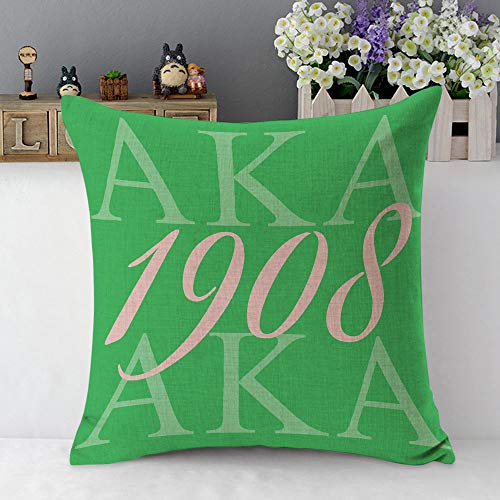 Mugod Aka 1908 Throw Pillow Also Known As Abbreviation Hip Hop Style Pink Green White Cotton Linen Square Cushion Cover Standard Pillowcase 18X18 Inch For Home Decorative Bedroom/Living Room/Car #TOP4