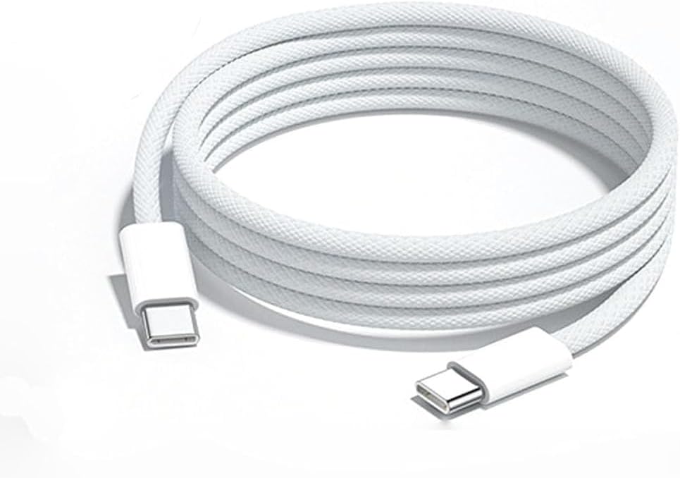 Miracase iPhone Original 15 Series Type-C to Type-C Cable for Seamless Power and Data Transmission for iPhone 15/15 Pro/15 Plus/ 15 Pro Max/ 16/16 Pro Max / 16 Pro/ 16 Plus Braided (White).