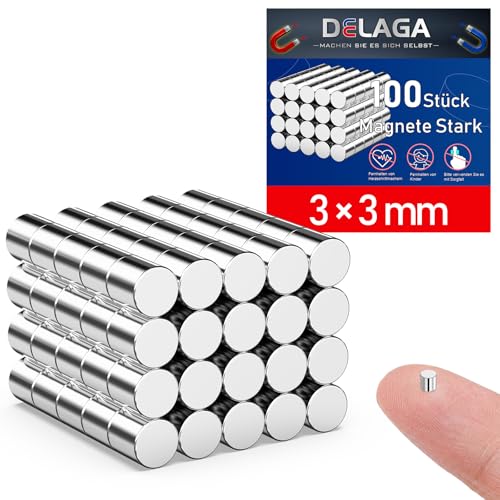 100 imanes de impresión 3D de 3 x 3 mm fuertes, pequeños imanes para nevera, mini imanes para impresión 3D, neveras, pizarras magnéticas, tablón de anuncios, oficina, imágenes, pizarra, calendario