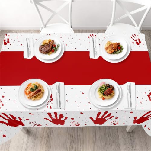 Image of Childom 3 Pack Halloween Tablecloth Rectangle Table,Halloween Decorations | 54 inch x 108 inch Disposable Plastic Tablecloths,Plastic Table Cover for Halloween Party Decorations,Halloween Party Supplies Favors