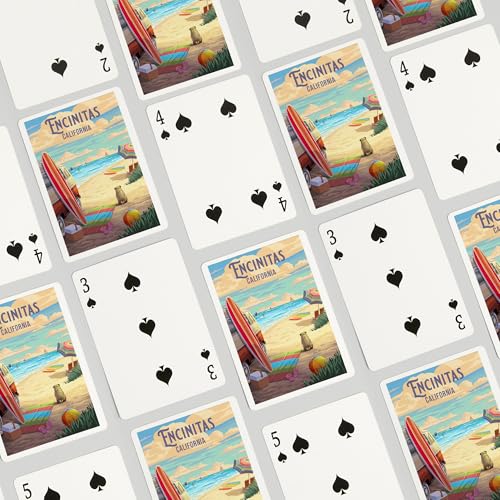Baraja de poker Encinitas California 52 cartas miniatura 4
