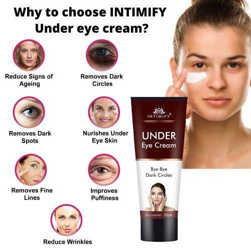 Image of INTIMIFY Under Eye Cream For Dark Circles For Women & Men, Dark Circle Remover Cream With Shea Butter 20g