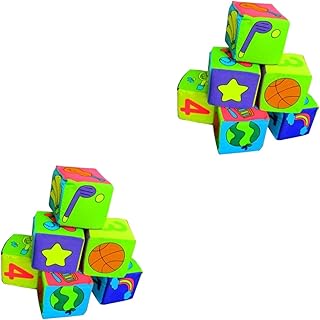 Toyvian 12Pçs Blocos De Construção De Blocos De Criança Blocos De Pilha Caixa De Blocos De Cubo Módulo De Bebê