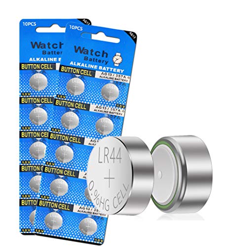 Cotchear 20Pcs AG13 LR44 357A S76E G13 Alkailine Button Cell Battery Batteries1.5V Button Coin Batteries