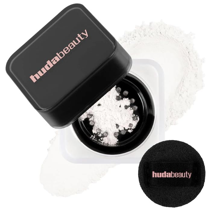 H.U.D.A - Mini E@sy Bake Loose Baking & Setting Powder - Color: Sugar Cookie - (fair to tan skin tones. neutral undertones for ultra-brightening) - Size: (0.21 oz/6 g)