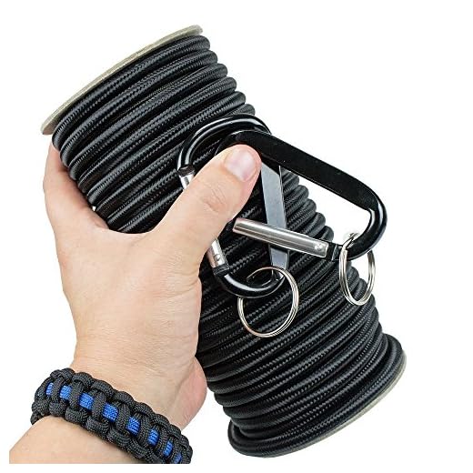 How to securely tie a luggage tag Marine Grade Shock Cord with Carabiners