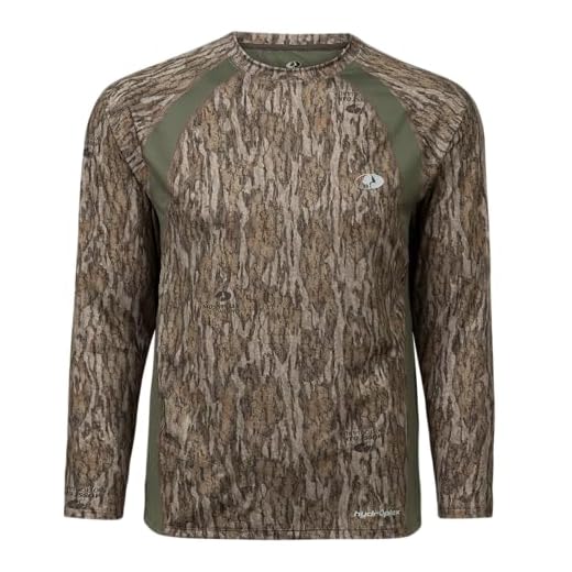 Mossy Oak Men's Standard Lightweight Camo Shirts Hunting, Bottomland, X-Large