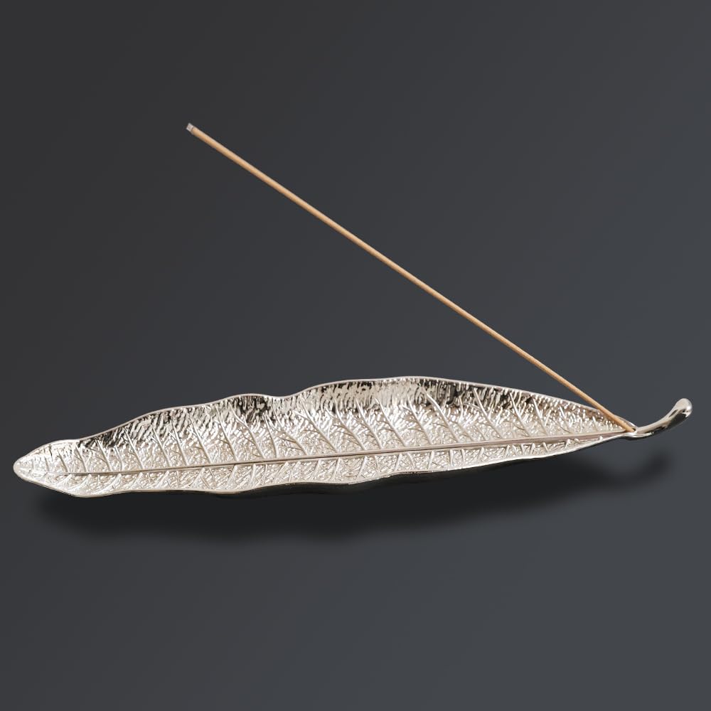 Minimalist Incense Holder For Sticks – Silver Ash Catcher Tray For Yoga, Meditation & Home Decor