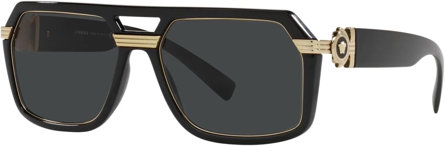 Man Sunglasses Black Frame, Dark Grey Lenses, 58MM