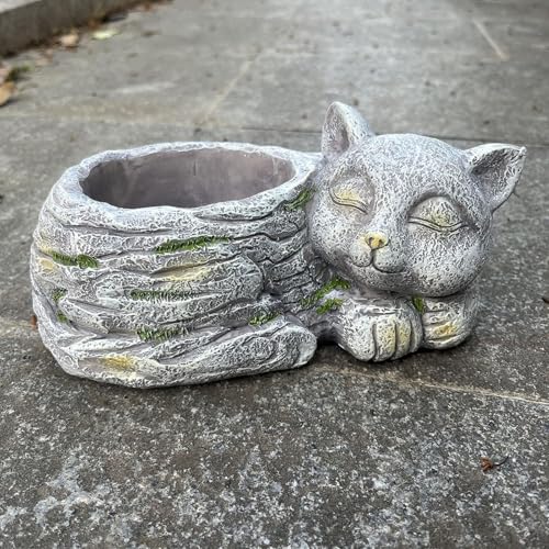 Macetero para gatos durmiendo ideal para regalar a entusiastas 3