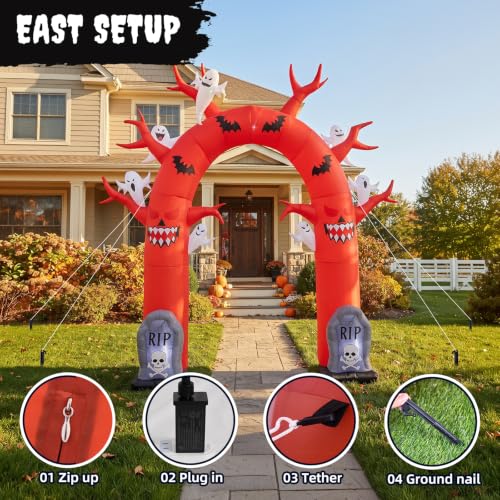 10FT Halloween Inflatable Archway Outdoor Decorations, Giant Blow Ups Arch - image 5