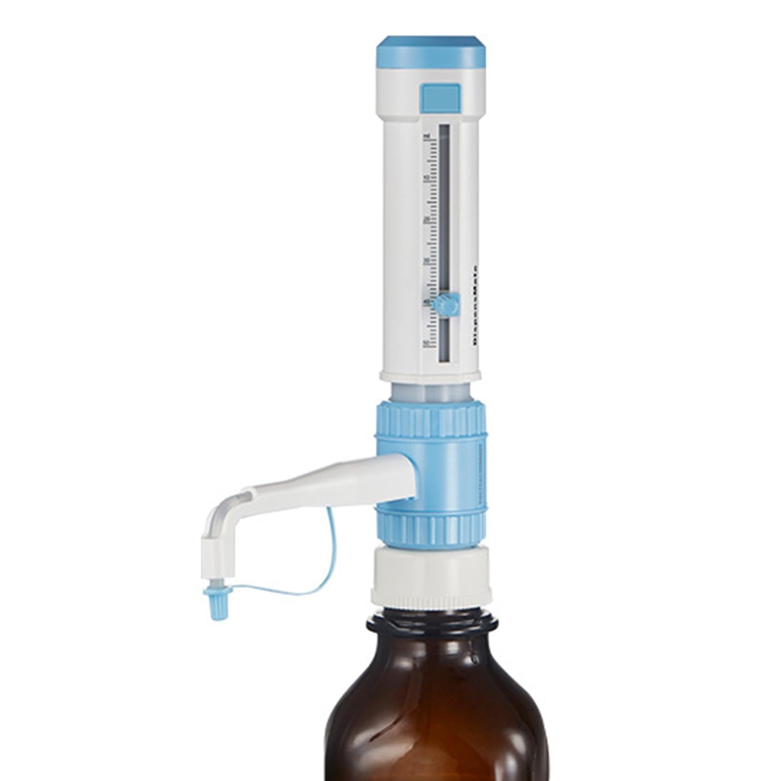 COYEUX Flaschenaufsatz-Chemikalienspender, Verstellbarer Flaschenaufsatzspender, 0,5–50 ml einstellbares Volumen, für Forschungslösungsmittel und Reagenzien aus Laborflaschen/-behältern