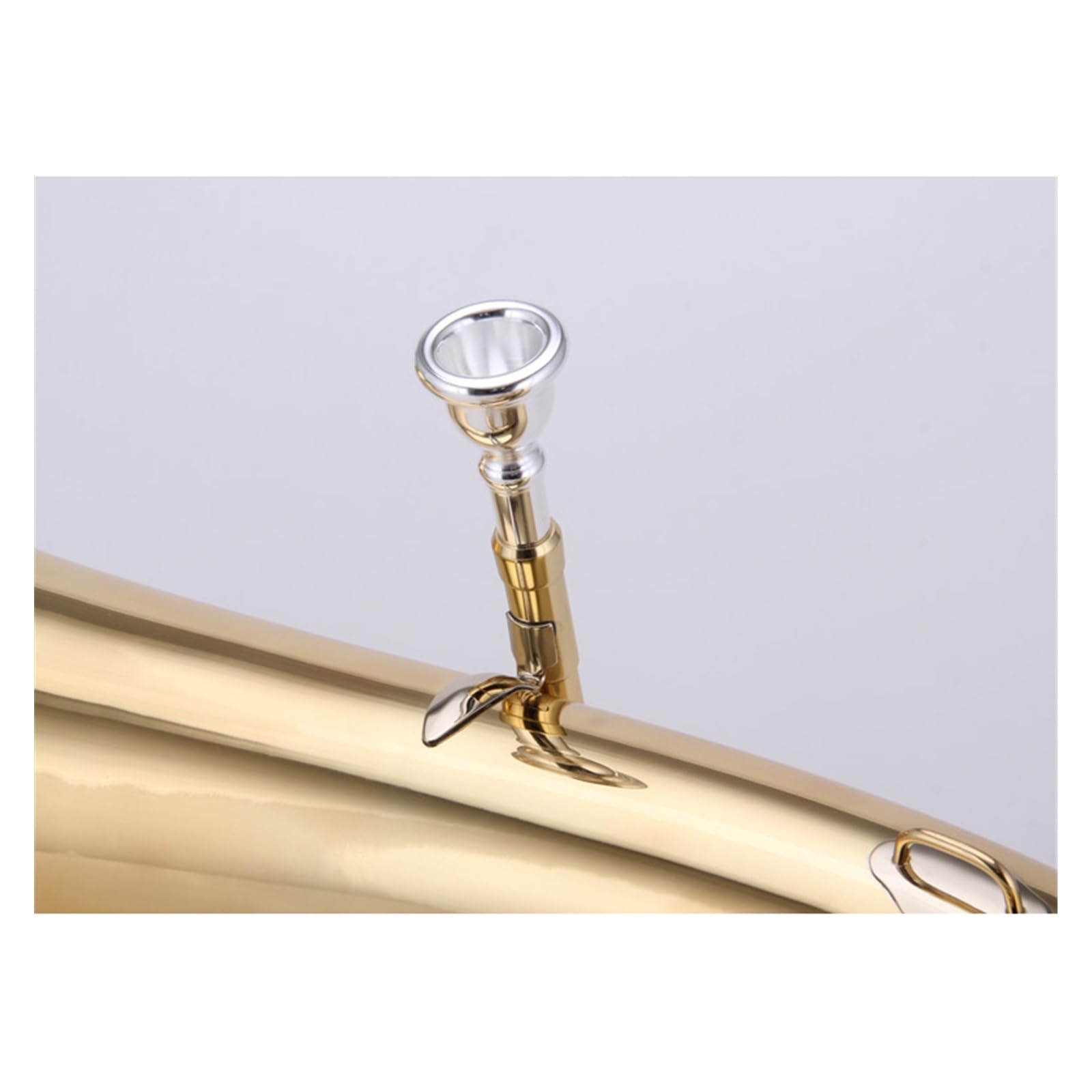 Professionelles Euphonium B-Dur-Euphonium Mit 3 Flachen Tasten, Messing Lackiert, Gold-Nickel-Kupfer-Kolben-Euphonium Mit Mundstück Und Zubehör