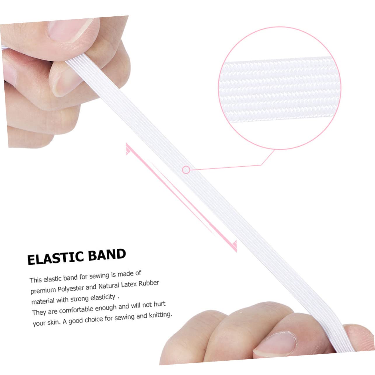 jojofuny 2 Banda Elastica Biancheria Intima Cordoncino Elastico per Cucire Biancheria Intima Abbigliamento Elastico Bande Accessori Elastico Fai da Te Ampia Fascia Elastica Bianca