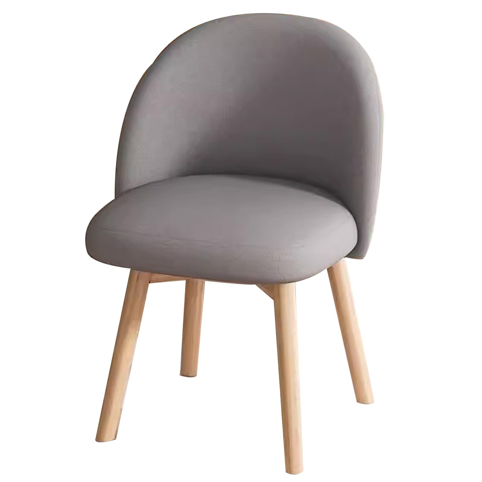 Silla giratoria de maquillaje y escritorio gris para sala de estar