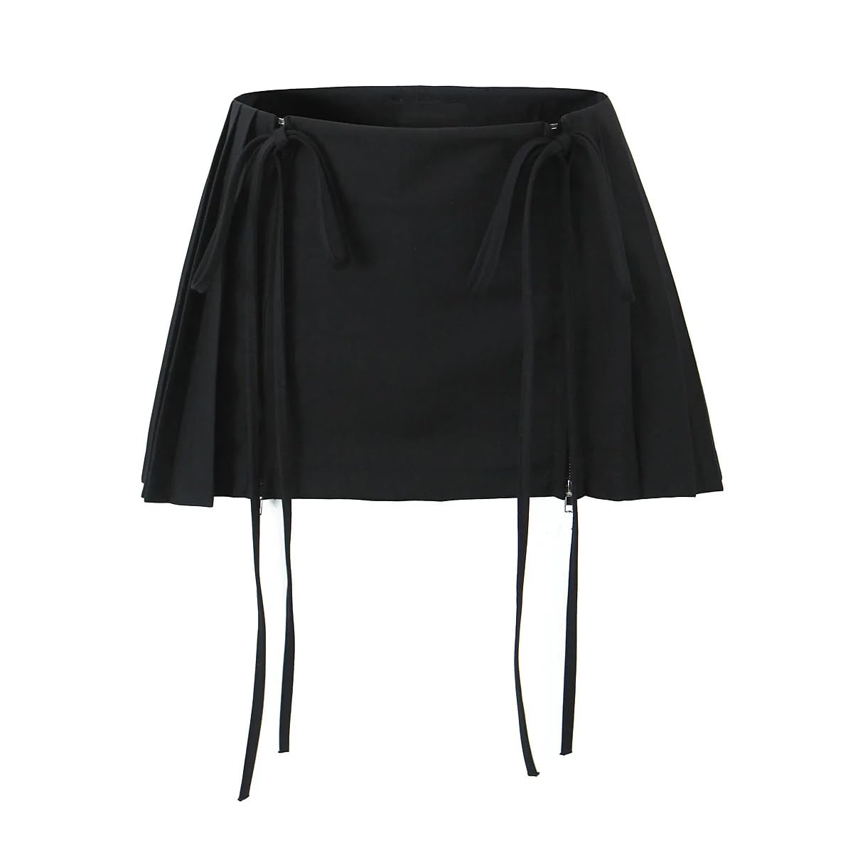 OFFSUM Faldas Cortas Mujer -Mini Faldas Mujer Falda Plisada Cintura Alta Cremallera Elegante Vintage Ropa De Calle Sexy Verano Casual Simple Suave Cómodo Color Sólido