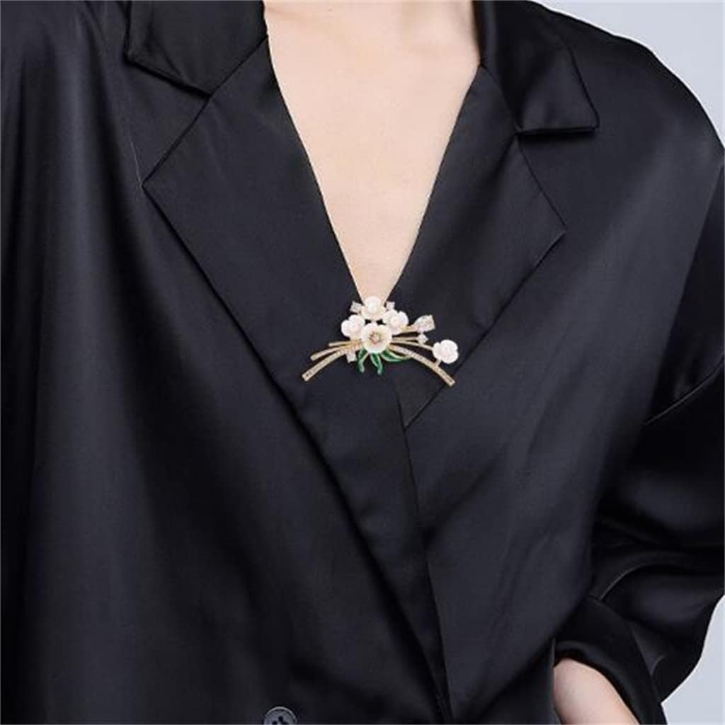 Broche de aleación, Chal Creativo para Mujer, Ramo de Solapa, Ramillete, Camisa Decorativa, 5,8 cm, Cuello, Hecho en China.