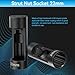 Suspension Socket Tool - 18mm, 19mm, 21mm, 22mm, 24mm Strut Nut Socket with 12 Point 1/2