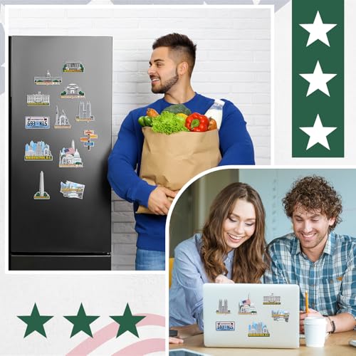 12 imanes decorativos Washington para refrigerador miniatura 6