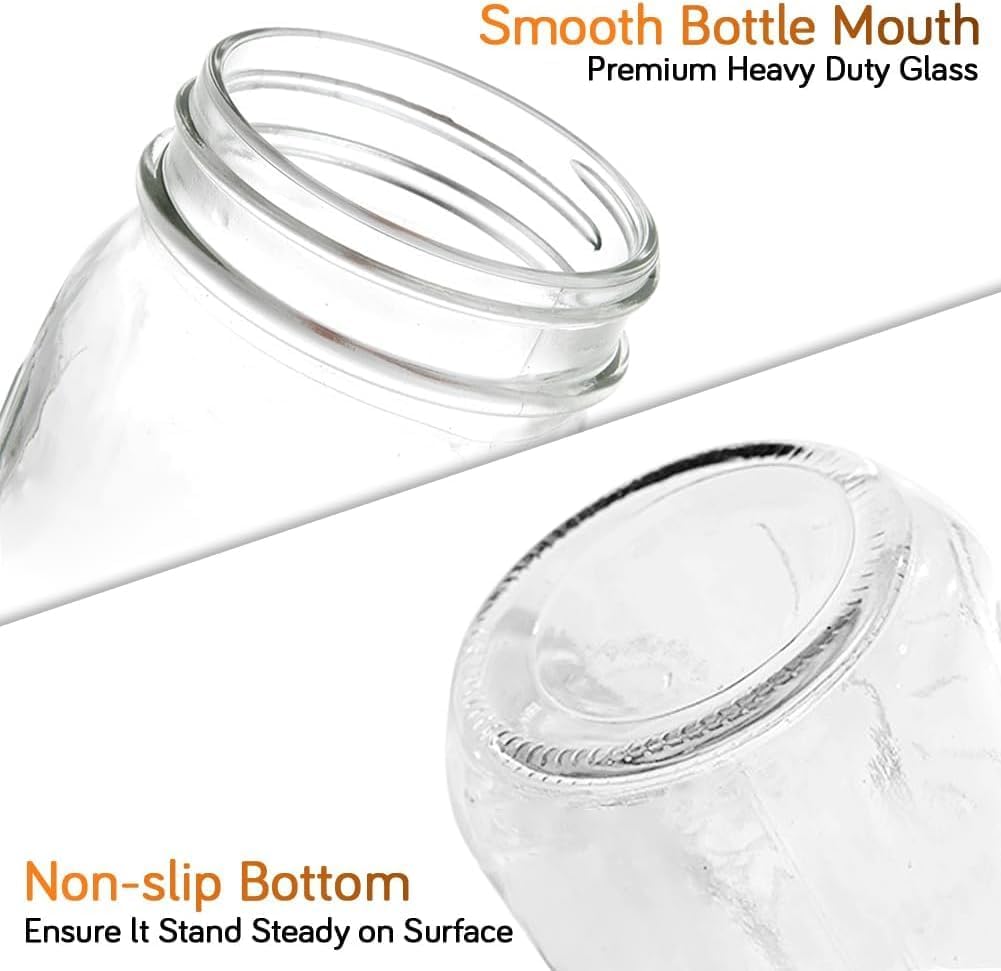 2 Pack 16oz Mason Jars with Airtight Lids, Regular Mouth Glass Canning Jars