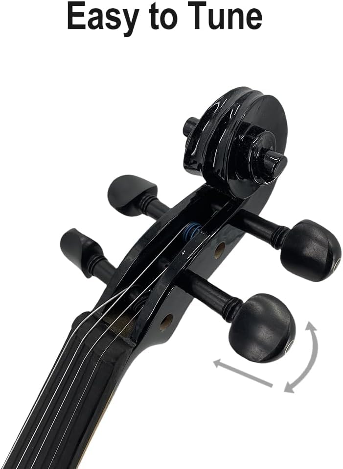 Image of Yinfente Acoustic Violin Electric Violin 4 /4 Full Size Violin 4 String Maple Spruce For Student,Violin For Beginners violin Case,Brazilwood Bow,Cable,Cleaning Cloth,Rosin,Bridge