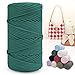 LEREATI Polyester Garn 150m Makramee Garn 4mm Geflochten Polyester-Seil Farbig Häkelgarn, Polyester Macrame Cord 4mm für Häkeltasche Umhängetasche Handtasche Geschenk Strickwaren (Grau-Grün) Makramee Garn günstig Kaufen-LEREATI Polyester Garn 150m Makramee Garn 4mm Geflochten Polyester-Seil Farbig Häkelgarn, Polyester Macrame Cord 4mm für Häkeltasche Umhängetasche Handtasche Geschenk Strickwaren (Grau-Grün)