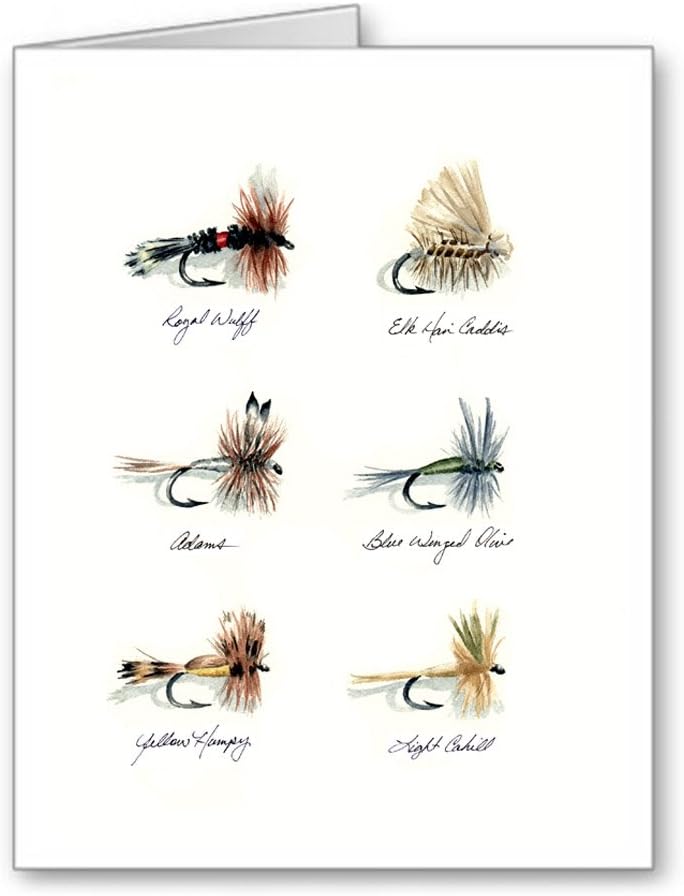 DJ Rogers Fine Art Brook Trout Fly Fishing Set of 10