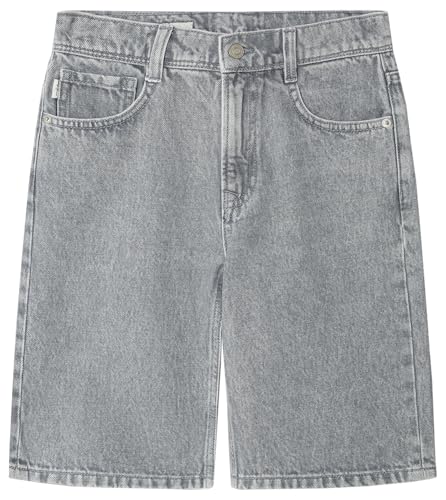 Short Dan Grey Pepe Jeans loose en jean gris enfant 14 ans