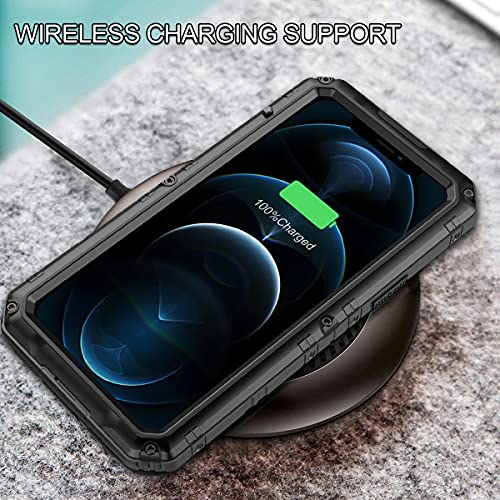 Coque iPhone 12 étanche IP68 et antichoc en métal noir - 6