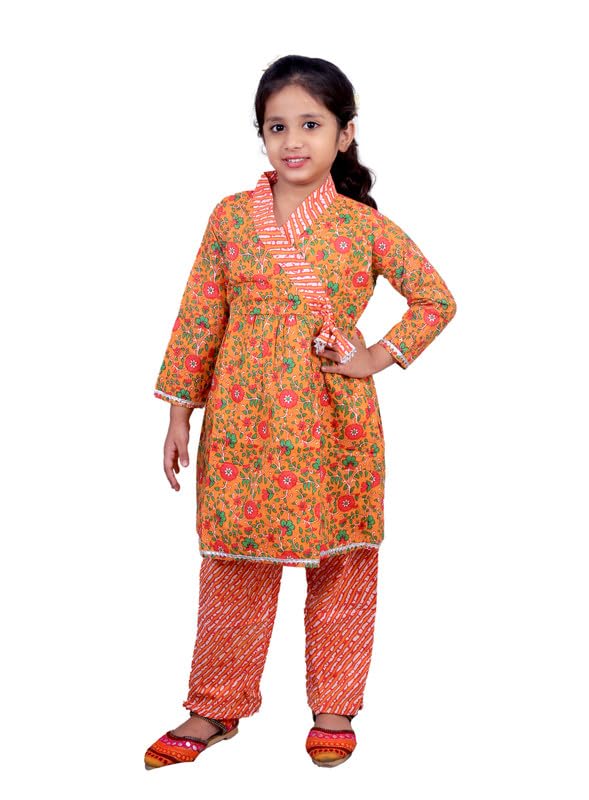 Girls Pure Cotton Sanganeri Printed Readymade Ethnic Wear Handloom Design (INDIAN TRADITIONAL) offers donot miss Girls Pure Cotton Sanganeri Printed Readymade Ethnic Wear Handloom Design (INDIAN TRADITIONAL) offers donot miss