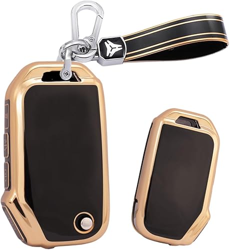 HIBEYO Funda para llavero de 4 botones para KIA Cerato 2019 K3 Gt Seltos S Sportage 2020 Sorento Ceed CD Forte 2018 2019 Serato BD 2018 2018