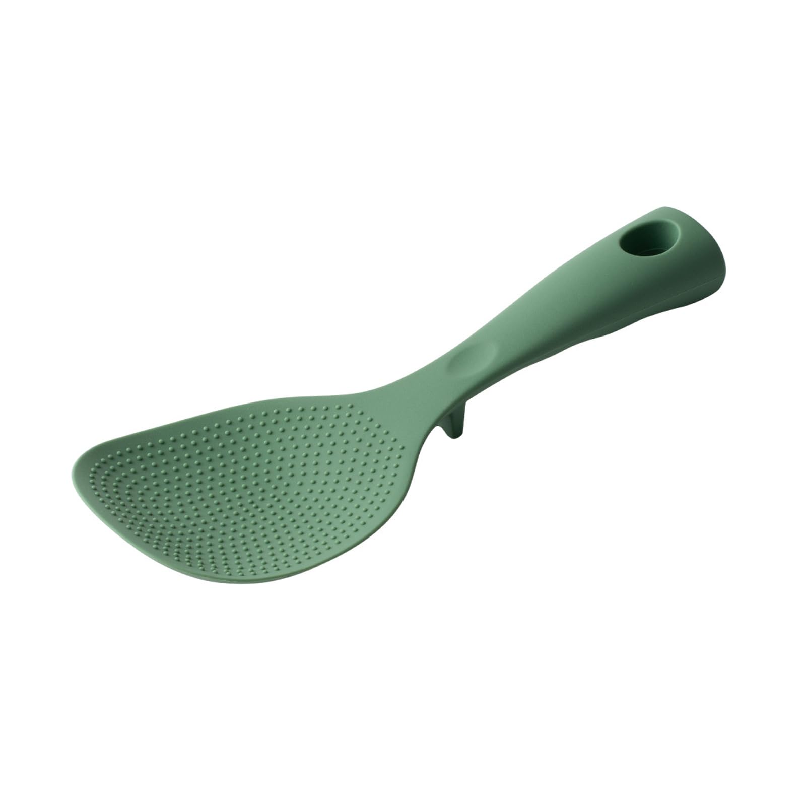 hogtnd Heat Resistant Silicone Rice Scoop with Stand, Non-Stick Cooking Spoon, Kitchen Utensil Rise Kitchen Spoon