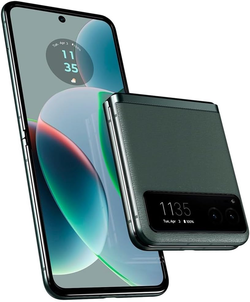 Motorola Moto Razr 40 5G 2023, 128GB + 8GB RAM, Sage Green - Unlocked (Renewed)